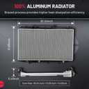 BDFHYK CU2599 Aluminum Radiator Compatible with Honda Accord 2003-2007 2.4L l4 Replace CCU2797, 2797,2599,3185,19010RAAA11,19010RAAA72,19010RJEA01,19010RAAA81,19010RAAA71,19010RAAA12,19010RAAA11