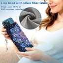 EMF Shield Sleeve for Cell Phone Reduce Signal Anti-EMP Pouch Against Radiation, EMF, 5G, RFID Blocking 4x8 Inch Mandala Phone Sleeve Bags