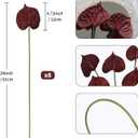 Burgundy Anthurium Artificial Flowers 8PCS 24" Tropical Flowers Real Touch Faux Anthurium with Long Stems for Vase Wedding Bouquets Table Centerpieces Party Home Decor (Burgundy)