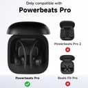 SURITCH for Powerbeats Pro Case Cover, Shockproof Magnetic Cases for Beats Powerbeats Pro Wireless Earbuds, Protective Cover with Magnetic Lid Lock & Carabiner, Full-Body Drop Protection, White