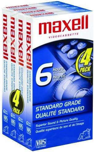 Maxell STD-T-120 4 Pack VHS Tapes 3-Pack