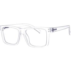 Eyekepper Oversized Reading Glasses Square Large Frame Readers for Men and Women (Clear)
