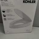 KOHLER 25875-0 Hyten 3" Height, Elevated Soft Close Elongated Toilet Seat, Contoured Seat with Grip-Tight Bumpers, Quick-Attach Hardware, No Slam Toilet Seat, White