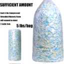 BOXIN 40lbs Shredded Memory Foam Filling for Bean Bag Filler, Soft and Convenient Pillow Stuffing Foam for Couch Cushion, Dog Bed, Chair, Arts & Crafts, Added Gel Particles