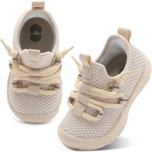 Centipede Demon Toddler Shoes Boys Girls Barefoot Shoes Kids Breathable Walking Running Shoe Slip on Sneakers Lightweight Outdoor Athletic Tennis Shoe (10.5 Toddler, Beige)