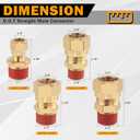 5PCS Air Brake Nylon Tubing Brass Union Fitting, 3/8" Tube OD x 1/4" NPT Thread Air Compression Straight Union Fittings for Nylon Hose with DOT Approved for Truck Trailers