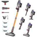 TechRise Cordless Vacuum Cleaner for Home, Powerful Suction Stick Vacuum with TangleFree Brush, Up to 60 Min Runtime, 8in1 Versatile & SelfStanding for Hardwood Floors, Carpets, Pet Hair