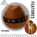 5 x Pet Custom Dog Custom Cat Custom Hoodie, Sporty Look, Funny Gift, Halloween Holiday (Cowboy Hat, One Size)