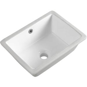 16 Inch Undermount Bathroom Sink Small Rectangle Undermount Sink White Ceramic Under Counter Bathroom Sinks with Overflow (15.70"x11.69")