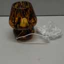 USB Plug-in Vintage Mushroom Lamp Small Bedside Table Lamp with 3 Temperature LED Bulb,Free Dimming Nights Light for Bedroom/Living Room/Entryway/Corner Decor New Home Gift (Golden Amber)