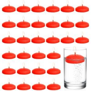 20 Pcs Floating Candles Centerpieces, 2Inch Unscented Floating Candles Vases for Valentine's Day, Thanksgiving, Wedding, Holiday, Parties and Home Decor (Red)
