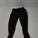 Sofra Women's Juniors High Waisted Cotton Layering Leggings (M, Black)