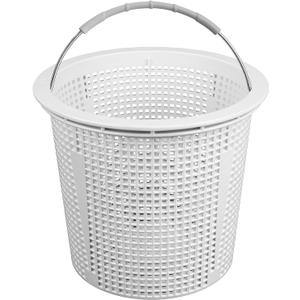New Heavy Duty 8" Pool Skimmer Basket for Inground Pools | Compatible with Pentair 85014500 & S200 Pool Skimmers | Built-in Weighting | 316 Stainless Steel Handle & Rubber Grip, White