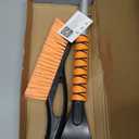 EcoNour 27" Aluminum Ice Scrapers for Car Windshield | Car Snow Scraper Window and Snow Brush with Ergonomic Foam Grip Winter Accessories (Orange)