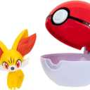 Pokmon PKW3132 - Clip 'n'Go Pok Balls - Fynx & Pokball, Official Pokball with 5 cm Figure