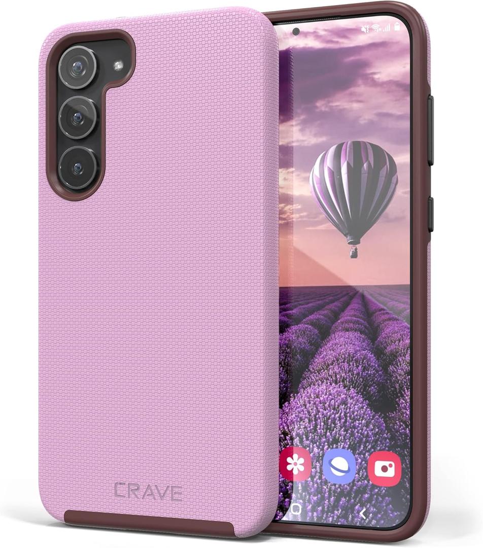 Crave for Samsung Galaxy S23 Plus Case, Shockproof Protection Dual Layer Case for Samsung Galaxy S23 Plus (6.6 inch) - Lilac