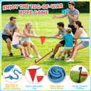 77 Pcs Potato Sack Race Bags, 8-in-1 Outdoor Carnival Games for Kids and Adults, Bean Bags Ring Toss, Tug of War Rope, Megaphone, Field Day Games for Lawn, Backyard, School, Birthday, Family, Beach
