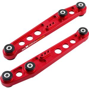 maXpeedingrods 2Pcs Rear Aluminum Lower Control Arms w/Poly Bushings for Honda Civic 1988-1995, Acura Integra 1990-2001 CRX Del Sol Rear Suspension Kit