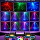 Telbum DJ Lights with Stand, 7 in 1 DJ Light for Party, DMX & Sound Activated Laser Light Show, Disco Ball & UV Strobe Effect Stage Lights Package for Gig Bar Band Events Wedding Christmas