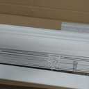 Cordless Faux Wood Blinds 26" W x 48" H, 2 Inch Slat Horizontal Windows Blinds with Crown Valance, Room Darkening Blinds, White Blinds for Home Interiors.