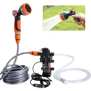Portable Intelligent Electric Pressure Washer Pump 120W 80PSI 12V Portable Pressure Powerful Washing Kit for Home, Car, Garden, Projects