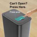 N. NETDOT 3 Pack 10 Liter Small Trash Can with lid, 2.6 Gallon,Garbage Can Slim Trash Bin Waste Basket for Bathroom,Kitchen,Bedroom,Living Room,Office,Laundry - Black