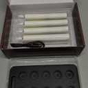 PChero 10 Pcs Rechargeable Flameless Taper Candles with Charging Station, 6.7" LED Candles with Remote & Timer, Battery Operated Flickering Tapered Candlesticks for Window Wedding Christmas Home Decor