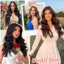 Fliace Clip in Hair Extensions, 6 PCS 1 6 Inch Hair Extensions Clip Ins, Dark Brown Long Wavy Hairpieces(16inch, 6pcs, Dark Brown)