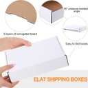 Qilery 200 Pcs 7.09 x 5.12 x 1.97 Inches Shipping Boxes White Mailer Boxes