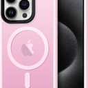 7 x CACOE Magnetic Case for iPhone 15 Pro Max 6.7 inch-Compatible with MagSafe & Magnetic Car Phone Mount,Not Yellowing Anti-Scratch (Pink)