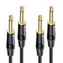 Cable Matters 2-Pack 1/4 Inch TS to TS Electric Guitar Cable - 15ft, Guitar Amp Cord, Instrument Cable for Electric Guitar, Mandolin, Bass AMP, Keyboard, Mixer, Equalizer