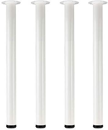QLLY 27.5 inch / 70cm Adjustable Tall Metal Desk Legs, Office Table Furniture Leg Set, Set of 4 (70cm, White)
