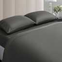 100% Egyptian Cotton Sheets Queen Size Bed Sheet - 1000 Thread Count Long Staple,17 Inches Deep Pocket,Breathable & Cooling Sheets,Sateen Weave 4-Pc Sets (Charcoal Grey, Queen)