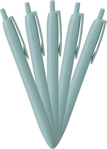 Mitsubishi Pencil Permanent Ballpoint Pen Jetstream Light Touch Ink 0.5 Limited Blue Black Ink, Pack of 5, Nile Green HSXNLS05BBNG5
