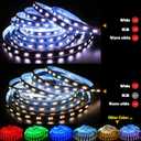 24V 5 in 1 LED Strip Lights RGB + CCT, RGB + White + Warm White (2800K to 6500K) RGBCW 5M Mixed Colour Adjustable Light Strips IP20 300 LEDs for Bedroom, Kitchen, Advertising Decoration