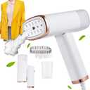 Portable Mini Ironing Machine,Travel Mini Steam Iron,1000W Handheld Travel Steamer Iron for Clothes,Foldable Garment Steamer,20 Second Heat-up,120ml Water Tank,with Brush,Measure Cup