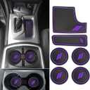 Auovo Anti dust Mats for Charger 2021 2020 2018 2017-2015 Accessories Custom Fit Cup Holder Liners Mats(24pcs/Set, Purple)