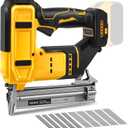 Cordless Brad Nailer Compatible with Dewalt 20V Battery, 2 in 1 Electric Nail Gun Staple Gun with 1000 Nails/Staples, Battery Power Nail Gun for Trim Wood Crafting Home (NO Battery)