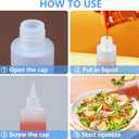 2 x DTDNZKN 2 Pack 10 Oz (300ml) Condiment Squeeze Bottles, Leak Proof Refillable Condiment Container for Kitchen Use | 2 Pack, Leak Proof, Refillable, for Kitchen Use
