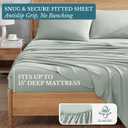 Casa Platino King Size Bed Sheet Set 4 Piece Set, Pre-Washed Ultra Soft Fabric, Deep Pocket Sheets for 15 Mattress, Brushed Microfiber Bedding, Fade Resistant & Breathable - Mineral