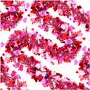 6 PCS Valentine's Day Tinsel Garland, 39.4 ft Heart Metallic Fringe Garlands Valentine's Day Hanging Garland Decorations for for Valentines Party Wedding New Years Home Indoor Outdoor (Red Pink White)
