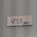 Peakeep Small Digital Alarm Clock Plug in for Bedrooms Bedside, Tiny Electric Clock Large Big Numbers Display Battery Backup for Desk Table, 6 Dimmers, 5 Adjustable Alarm Volume (White)