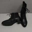 Women's Victorian Ankle Boots Lace UP Boots For Women Booties Side Zipper Block Chunky Mid Heel, Size 8.5