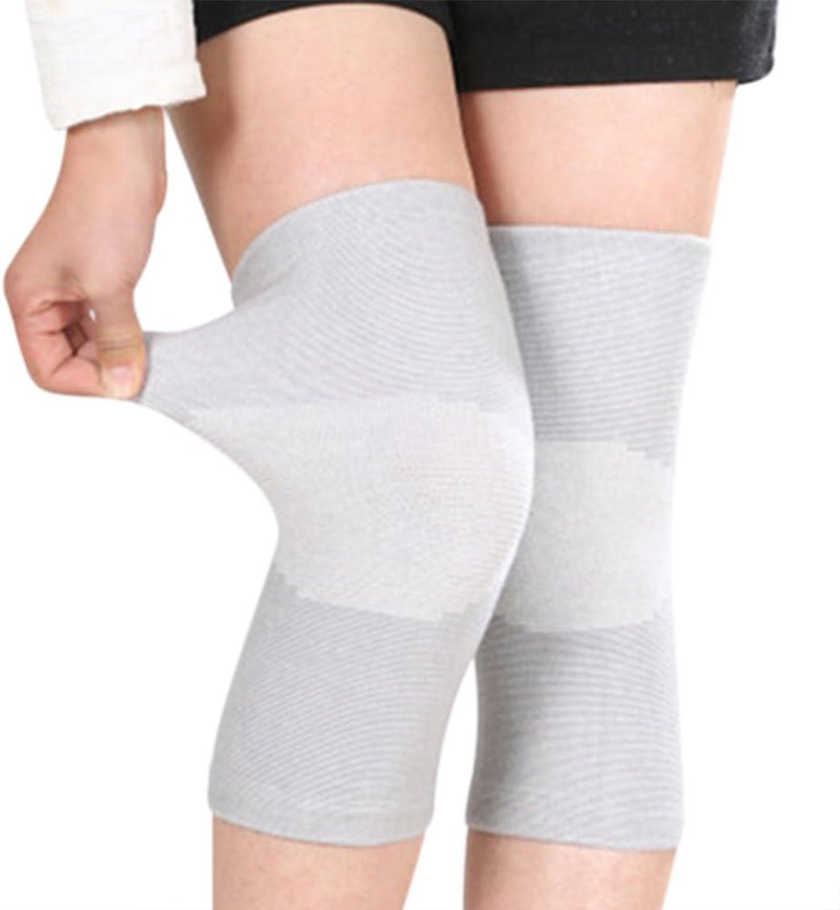 JUMISEE (One Pair Cotton Knee Sleeves for Knee Support, Circulation Improvement & Pain Relief Compression Knee Brace (X-Large, Gray)