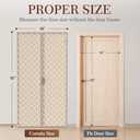 Yotache Magnetic Thermal Insulated Door Curtain Fits 36 x 80 inch Doors, Curtain Size 38" x 82" Weatherproof Oxford & Cotton Fill Door Covers to Keep Warm in Winter, Beige