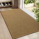 LEKEEPGO Door Mat 24"x36", Non Slip Door Mat Indoor Entrance, Rubber Backing Front Indoor Door mats Washable Absorbent Doormat Low-Profile Entryway Entry Resist Dirt Inside Door Mats, Light Brown