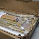 HYSEYY Heavy Duty Clothes Rack, Rolling Clothing Racks With Shelves Load 620 LBS, Double Rod Clothing Racks for Hanging Clothes, Portable& Adjustable Clothes Rack with Wheels Garment Rack,Gold