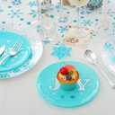 175pcs Christmas Dinnerware Set Disposable for 25 Guests, Blue and White Christmas Plates Includes 25 Dinner Plates, 25 Blue Snowflake Dessert Plates, 75 Silverware Set, Cups and Place Cards