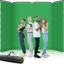 7.87ft x 13.12ft Large Green Screen Backdrop with Stand, Foldable Frame for Group Photo Backdrop, YouTube Creators, Streamers, Studio Photography, Video Shooting, Live Streaming & Gaming, Extra Large
