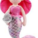 June Garden Atlantic Wonders Series - Mermaid Princess Thalassa Seabreeze - 16" Soft Plush Stuffed Mermaid Doll Gift for Toddler Girls